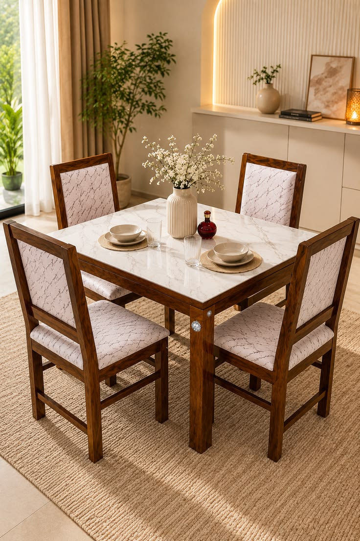 4-Seater Dining Table Set
