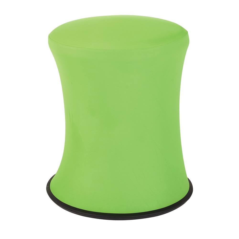 Active Height Stool with White Frame and Green Fabric 18″-26″, ACT3020-6