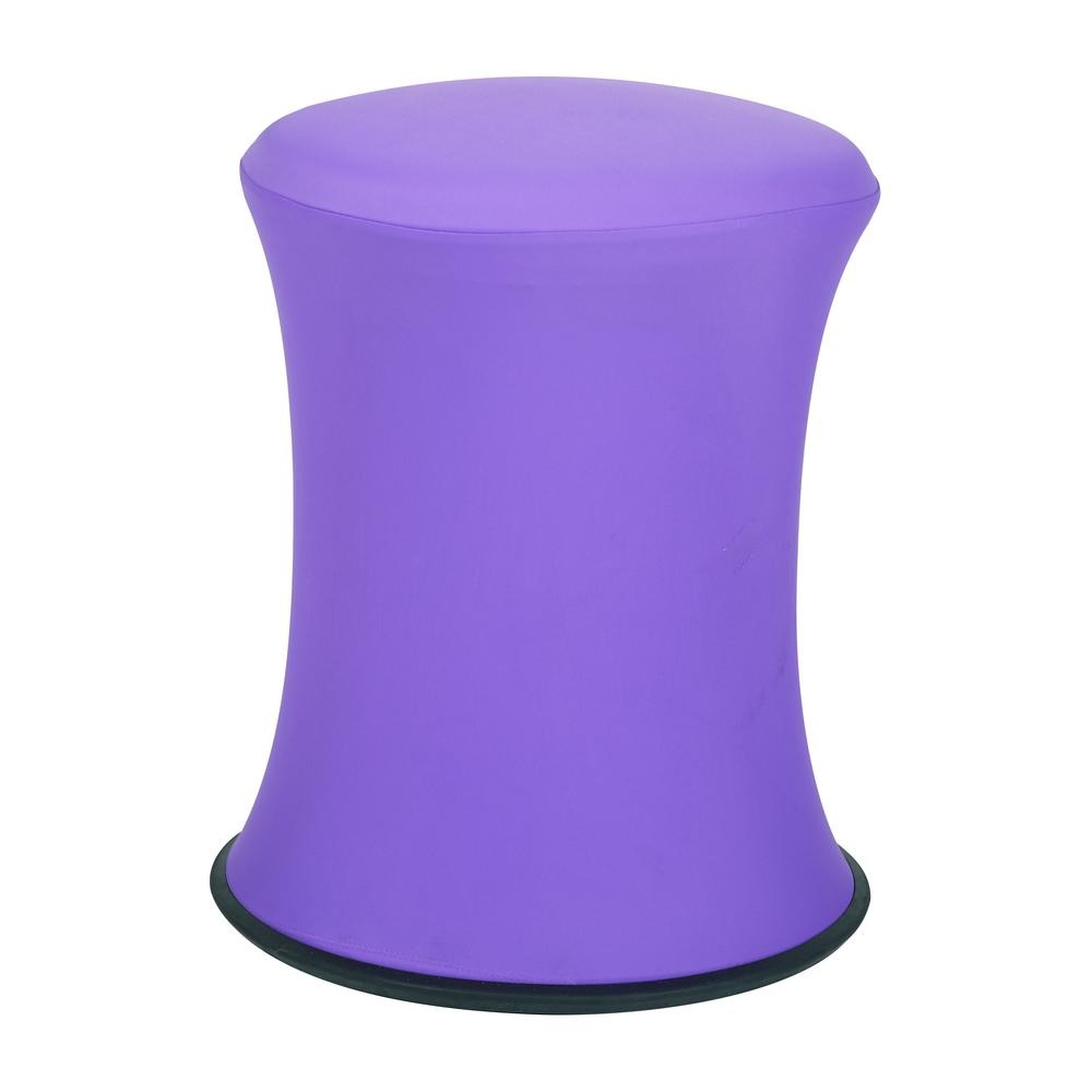 Active Height Stool with White Frame and Purple Fabric 18″-26″, ACT3020-512