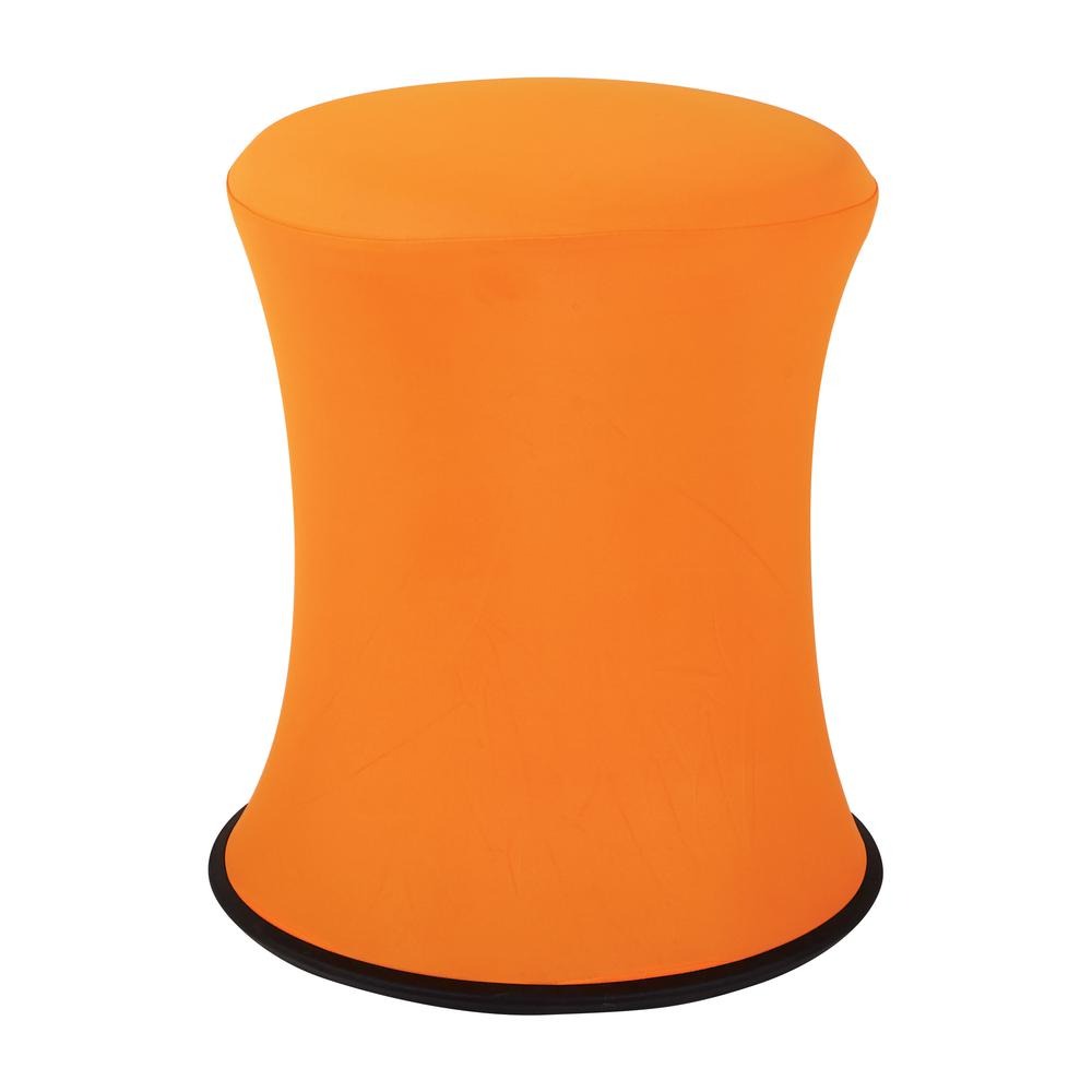 Active Height Stool with White Frame and Orange Fabric 18″-26″, ACT3020-18