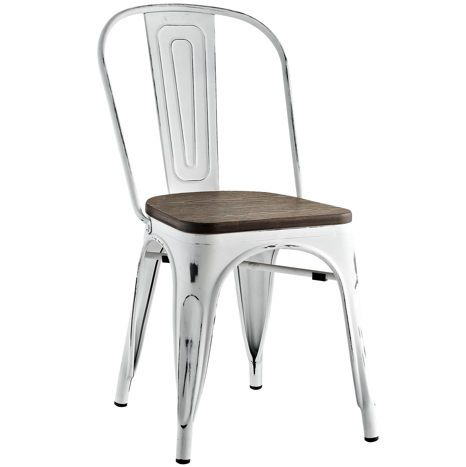 Promenade Bamboo Side Chair – White EEI-2028-WHI