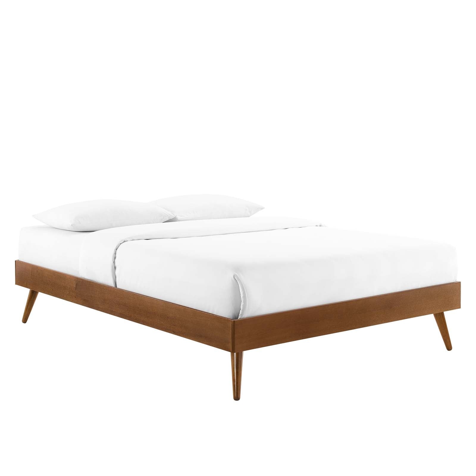 Margo Queen Wood Platform Bed Frame in Walnut