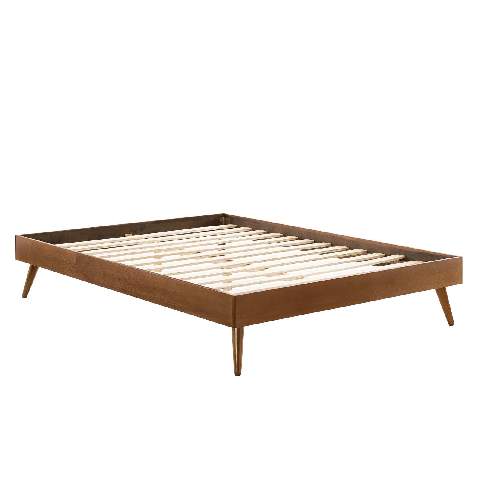 Margo Full Wood Platform Bed Frame in Walnut