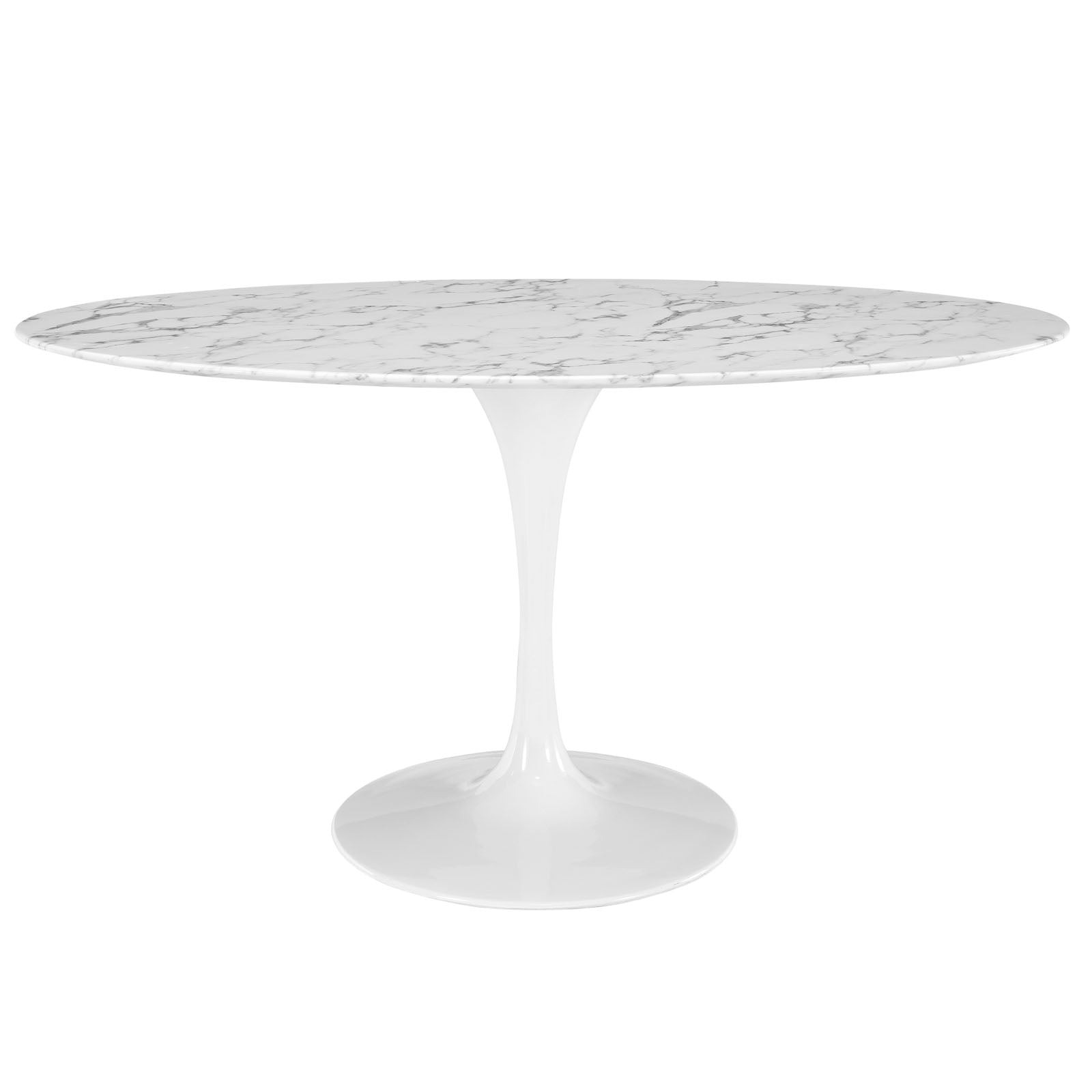 Lippa 60″ Oval Artificial Marble Dining Table