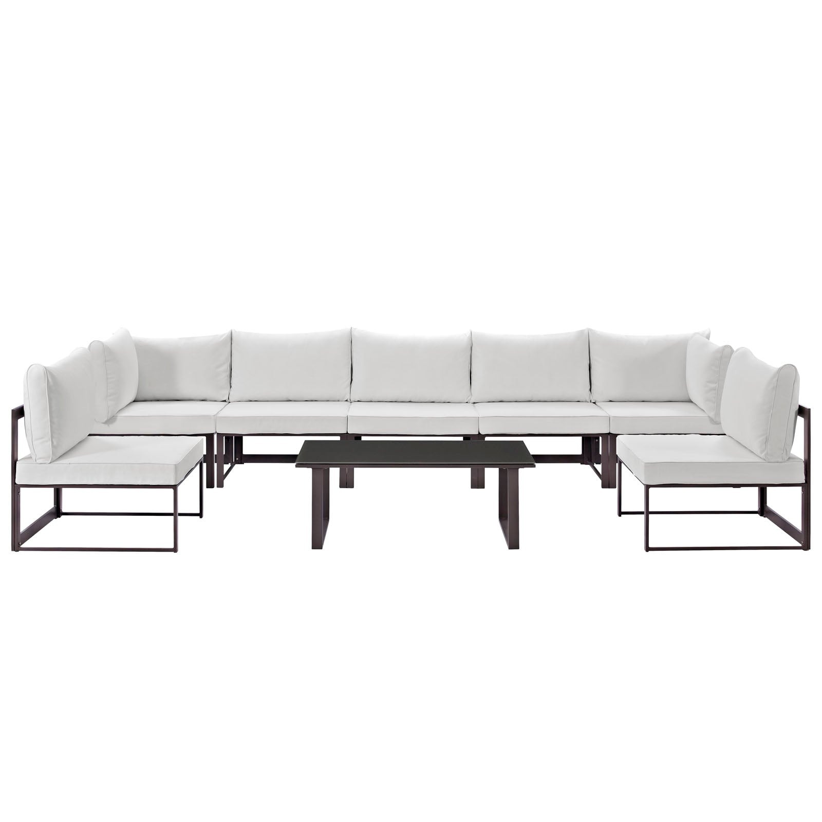 Fortuna 8 Piece Outdoor Patio Sectional Sofa Set